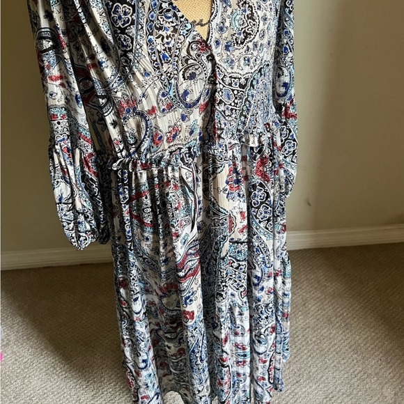 ZARA PRINTED LONG SLEEVE DRESS size S NWOT - Picture 11 of 12